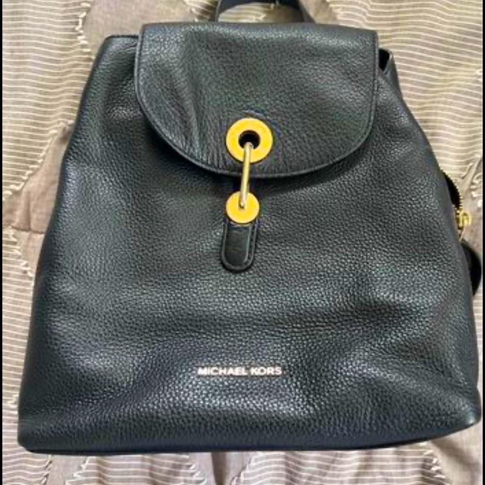 COPY - Black Michael Kors Leather Raven Backpack